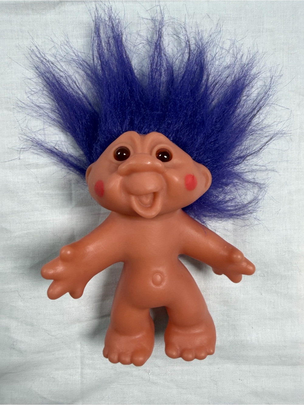 1986 Classic Purple-Haired Troll Doll - Kids Toy